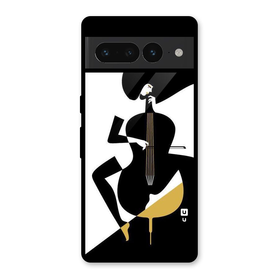 Guitar Women Glass Back Case for Google Pixel 7 Pro
