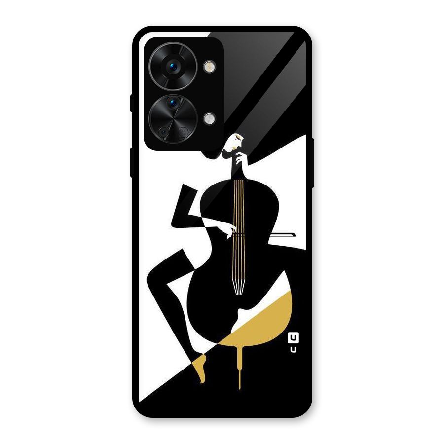 Guitar Women Glass Back Case for OnePlus Nord 2T