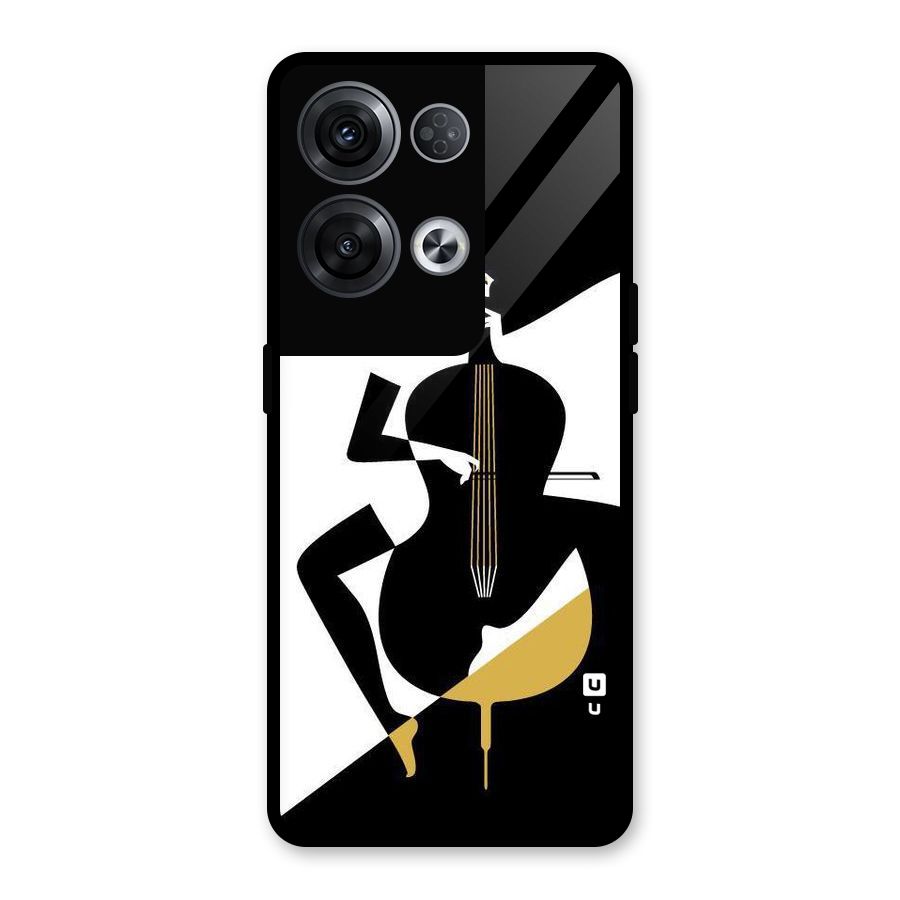 Guitar Women Glass Back Case for Oppo Reno8 Pro 5G