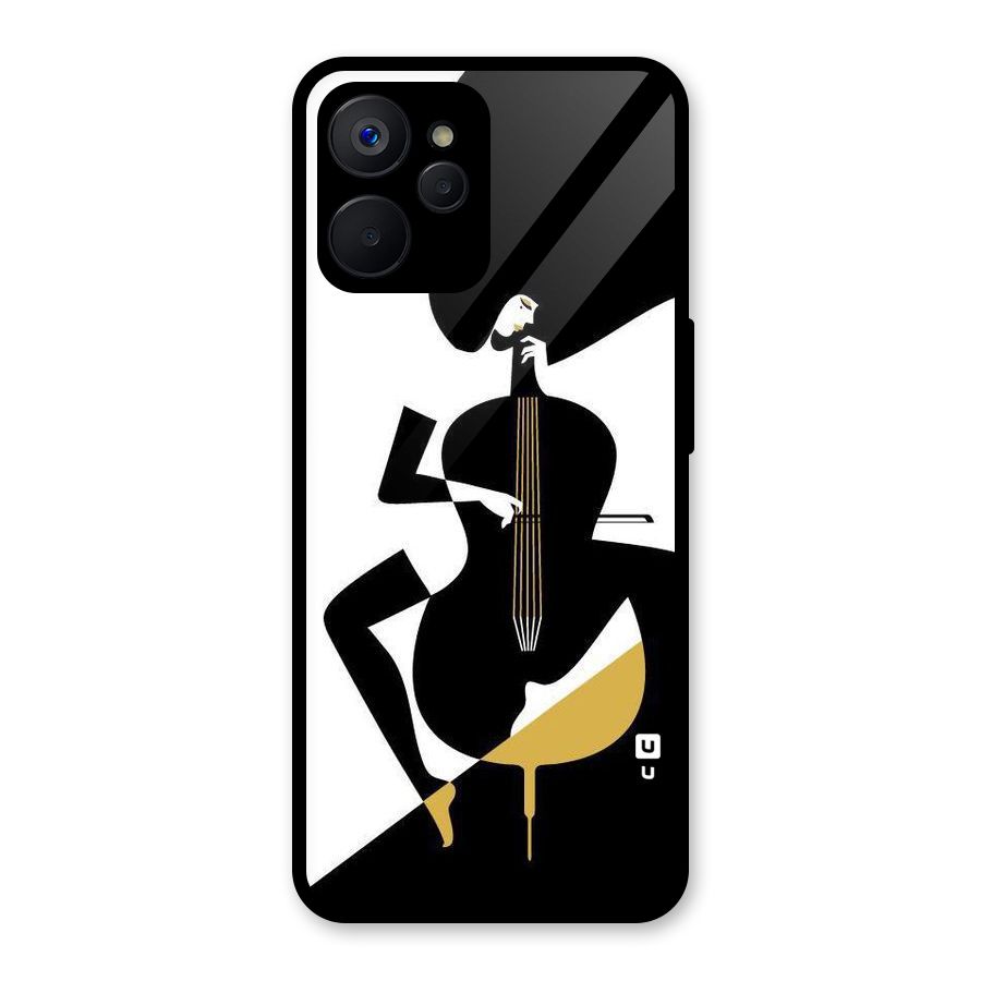 Guitar Women Glass Back Case for Realme 9i 5G