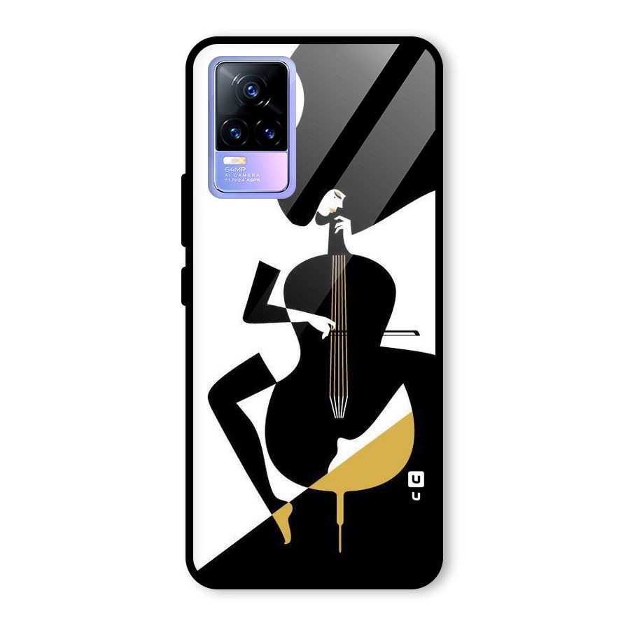 Guitar Women Glass Back Case for Vivo Y73