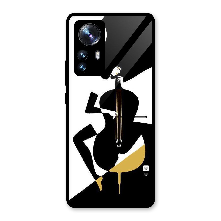 Guitar Women Glass Back Case for Xiaomi 12 Pro