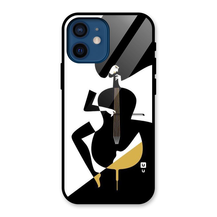Guitar Women Glass Back Case for iPhone 12 Mini