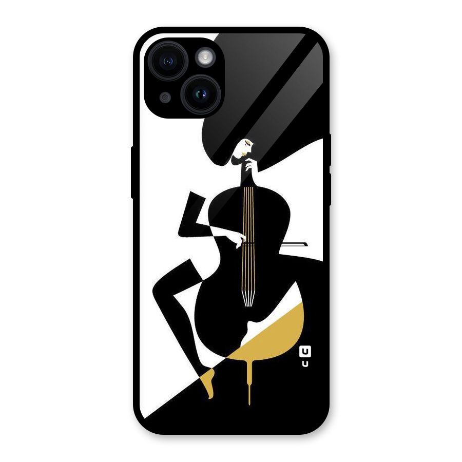 Guitar Women Glass Back Case for iPhone 14