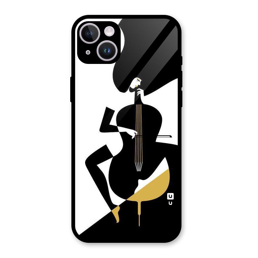 Guitar Women Glass Back Case for iPhone 14 Plus