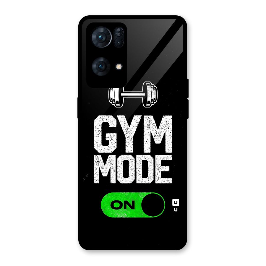 Gym Mode On Glass Back Case for Oppo Reno7 Pro 5G
