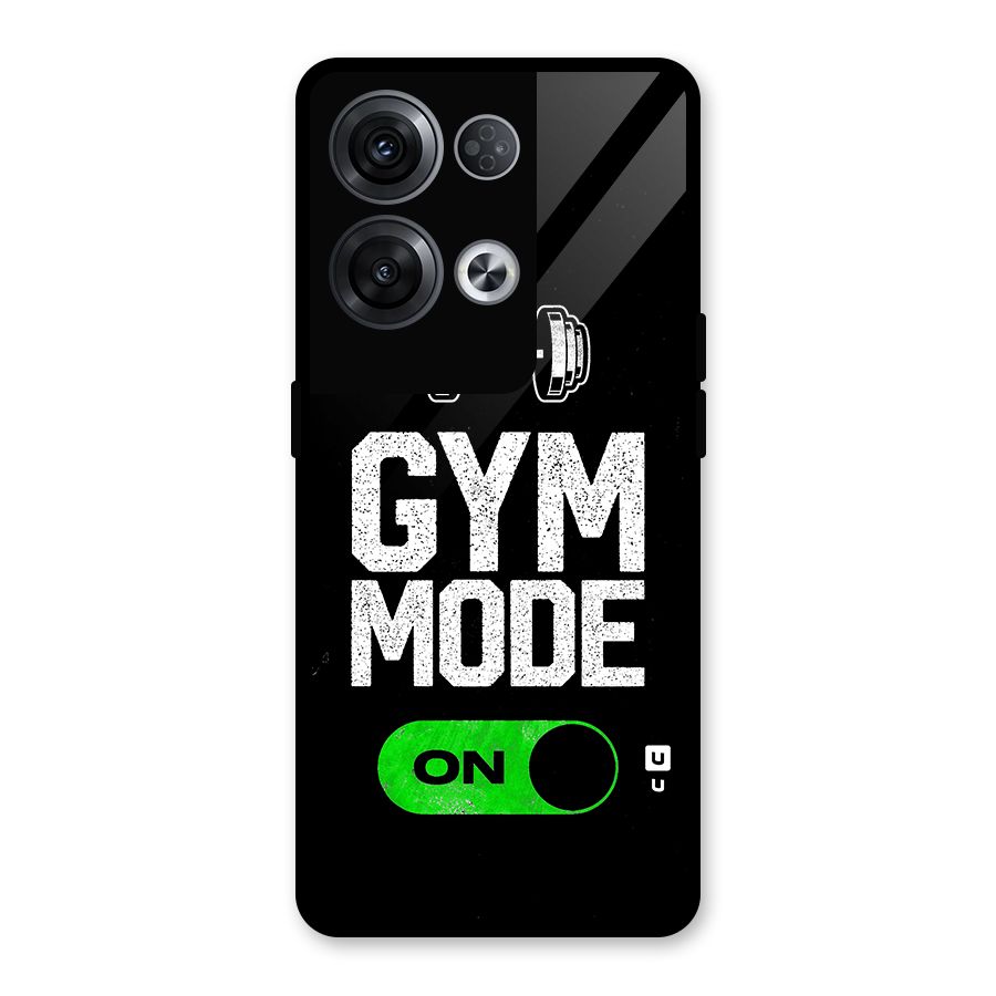 Gym Mode On Glass Back Case for Oppo Reno8 Pro 5G