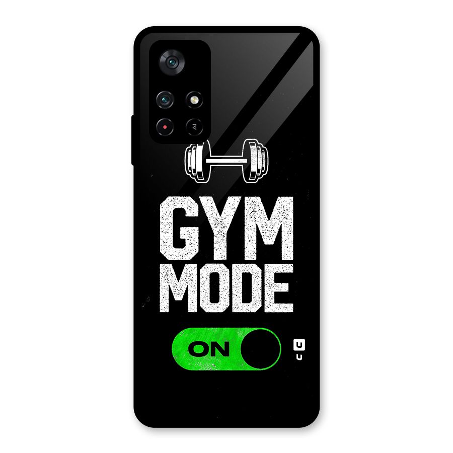 Gym Mode On Glass Back Case for Poco M4 Pro 5G