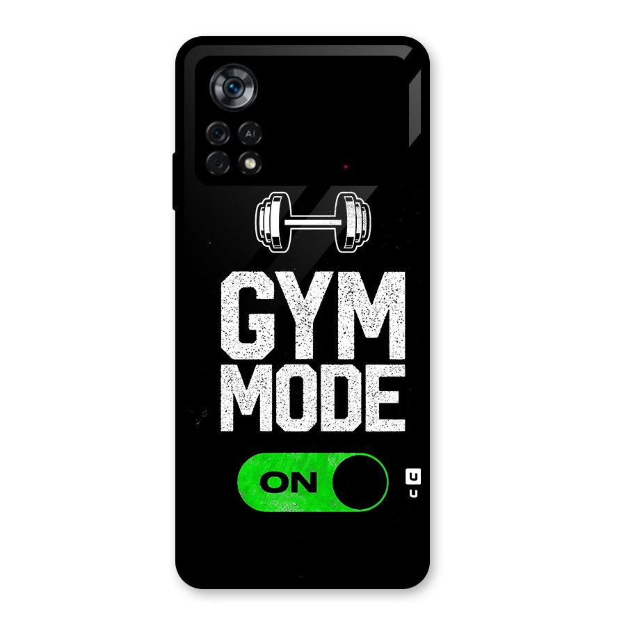 Gym Mode On Glass Back Case for Poco X4 Pro 5G