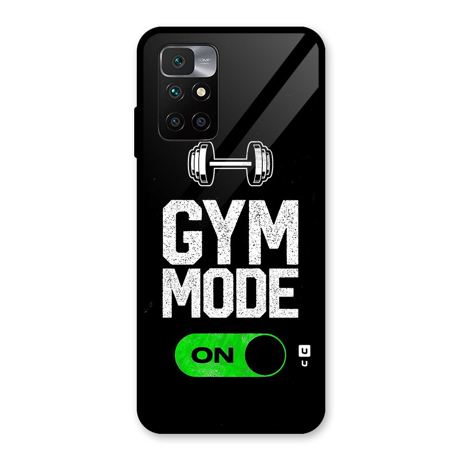 Gym Mode On Glass Back Case for Redmi 10 Prime