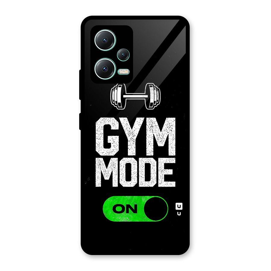 Gym Mode On Glass Back Case for Redmi Note 12 5G