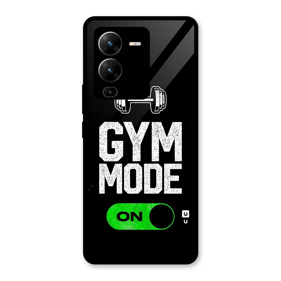 Gym Mode On Glass Back Case for Vivo V25 Pro