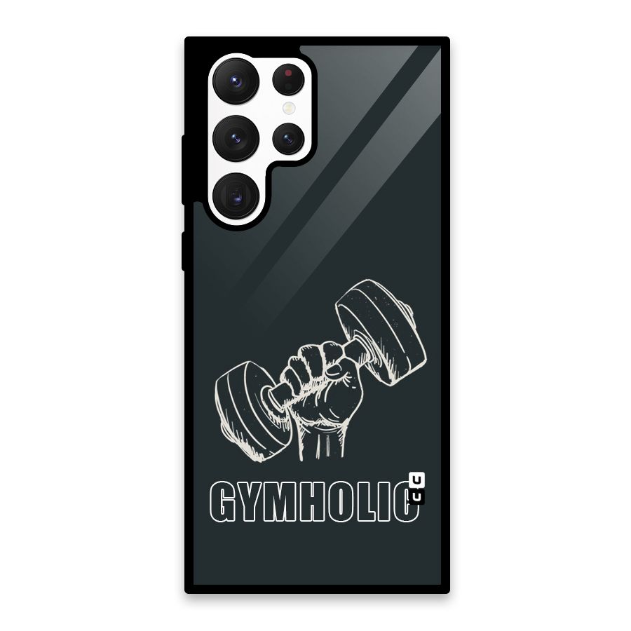 Gymholic Design Glass Back Case for Galaxy S22 Ultra 5G