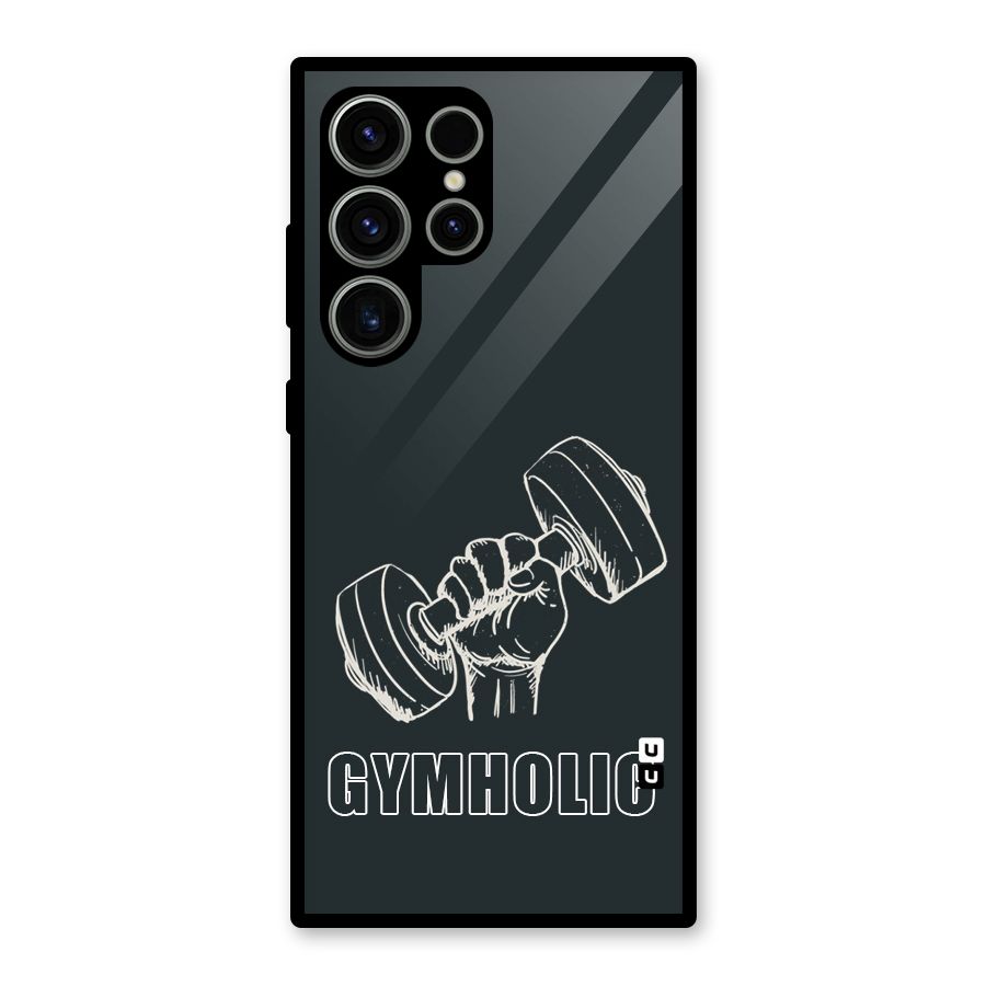 Gymholic Design Glass Back Case for Galaxy S23 Ultra