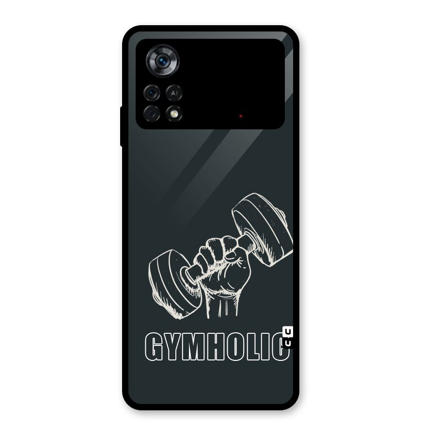 Gymholic Design Glass Back Case for Poco X4 Pro 5G