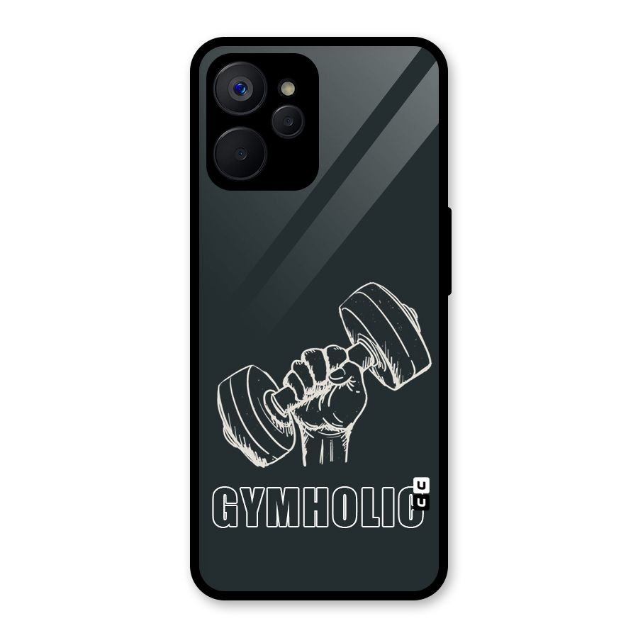 Gymholic Design Glass Back Case for Realme 9i 5G