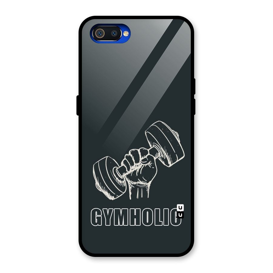 Gymholic Design Glass Back Case for Realme C2
