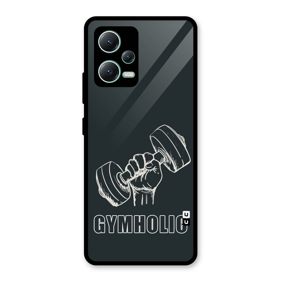 Gymholic Design Glass Back Case for Redmi Note 12 5G