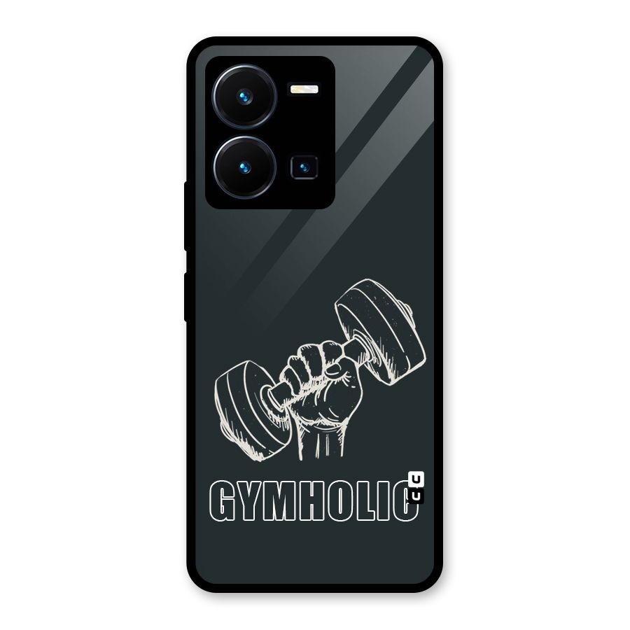 Gymholic Design Glass Back Case for Vivo Y35