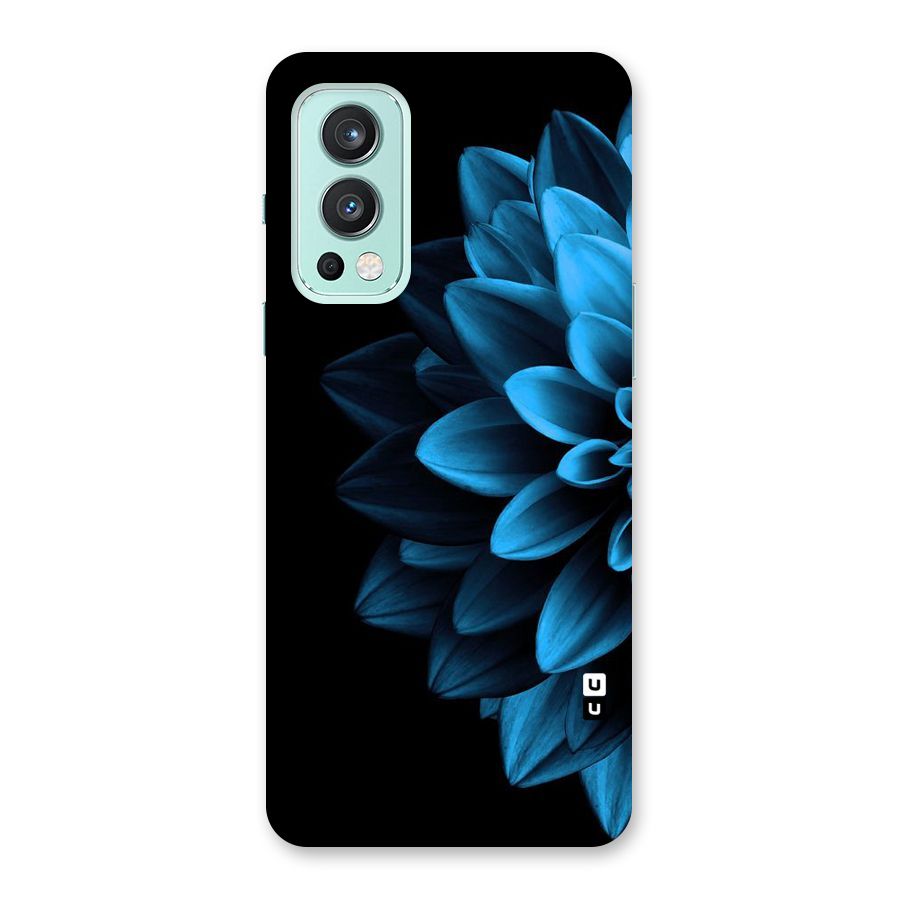 Half Blue Flower Back Case for OnePlus Nord 2 5G