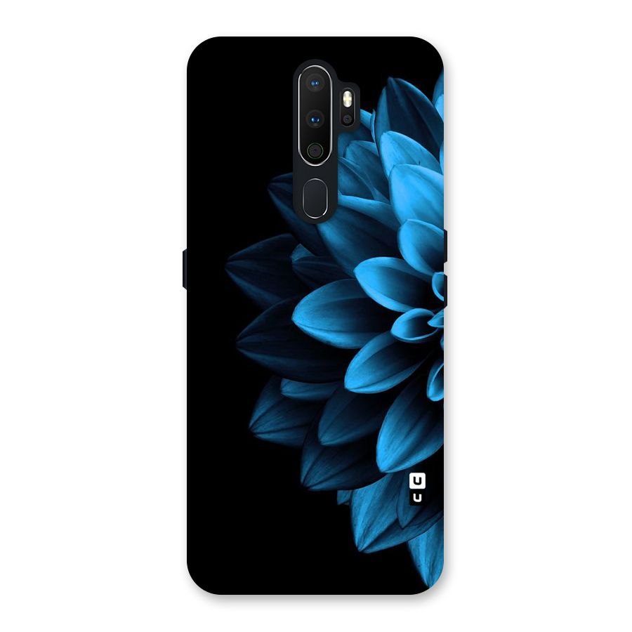 Half Blue Flower Back Case for Oppo A5 (2020)