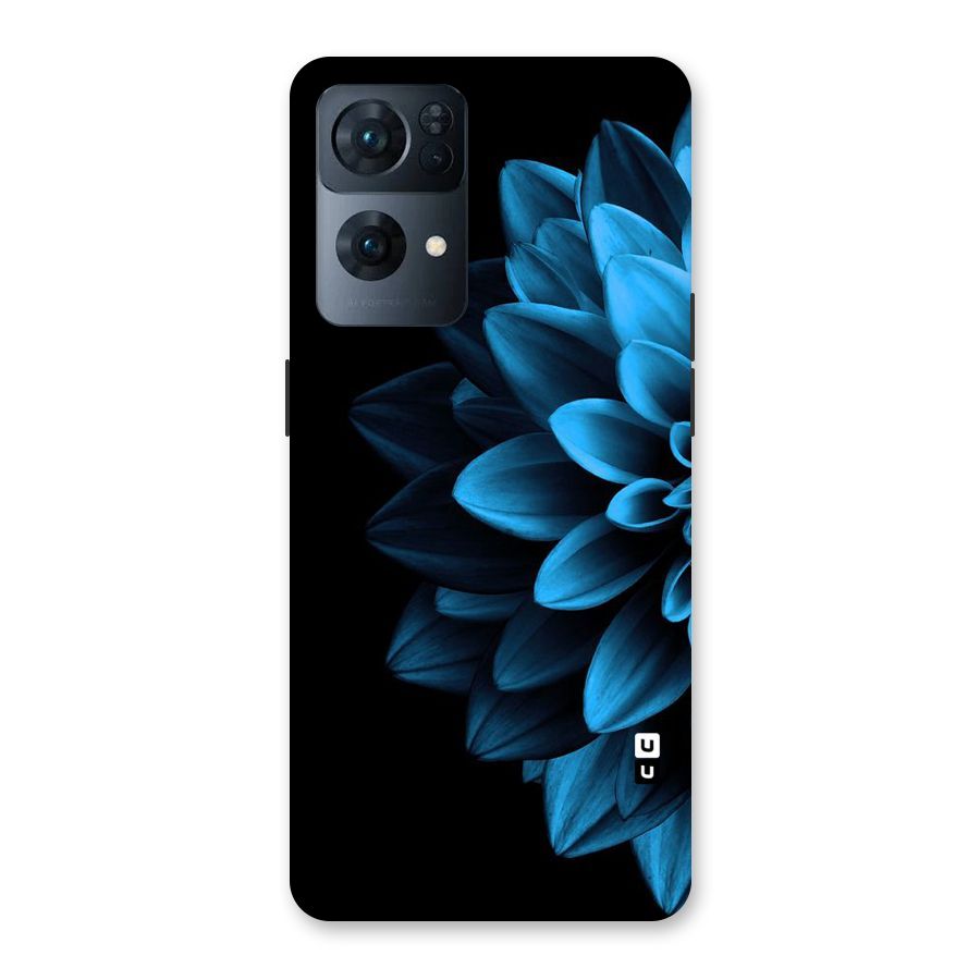 Half Blue Flower Back Case for Oppo Reno7 Pro 5G