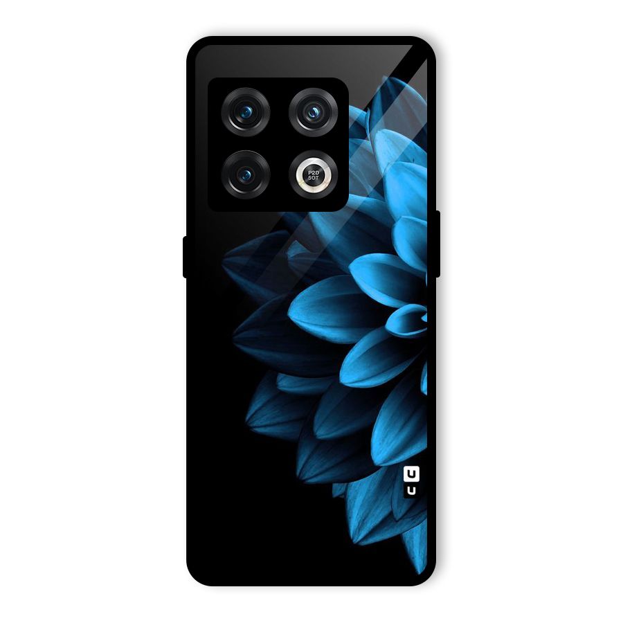 Half Blue Flower Glass Back Case for OnePlus 10 Pro 5G
