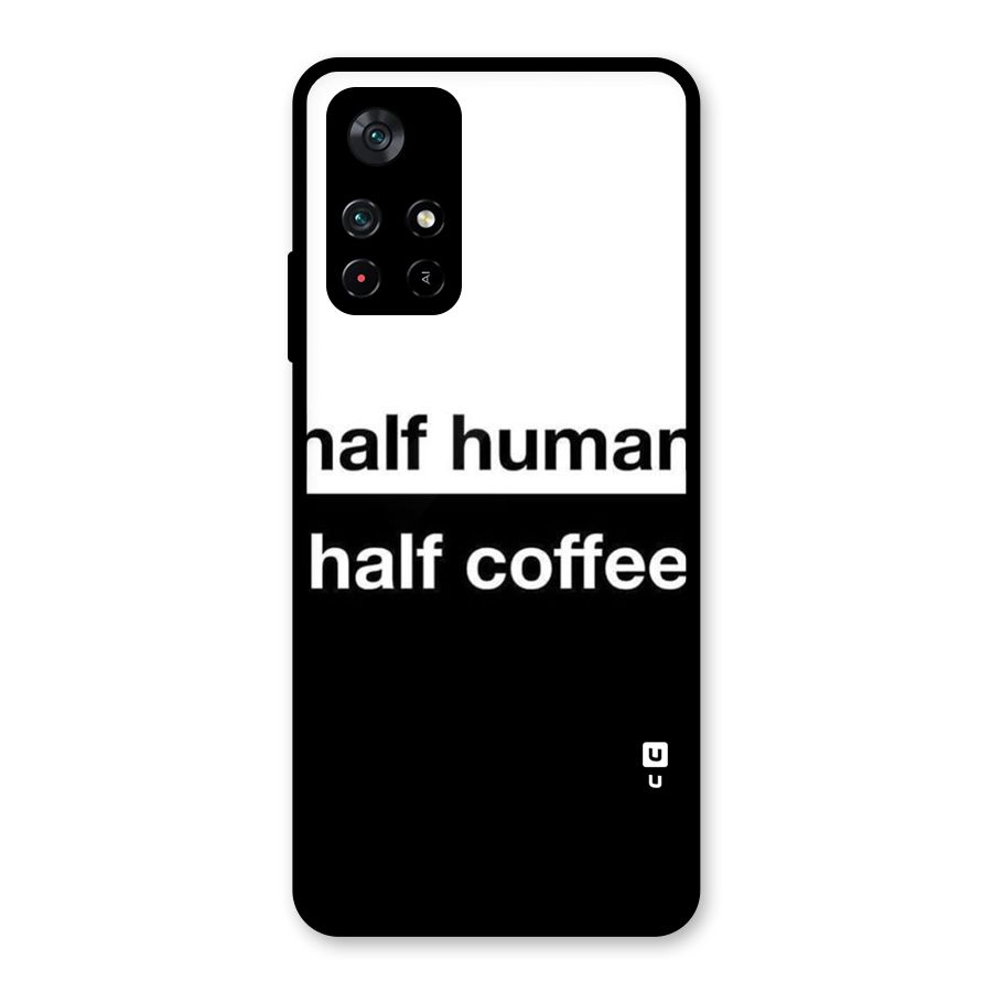 Half Human Half Coffee Glass Back Case for Poco M4 Pro 5G