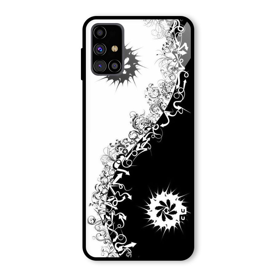 Half Peace Design Glass Back Case for Galaxy M31s