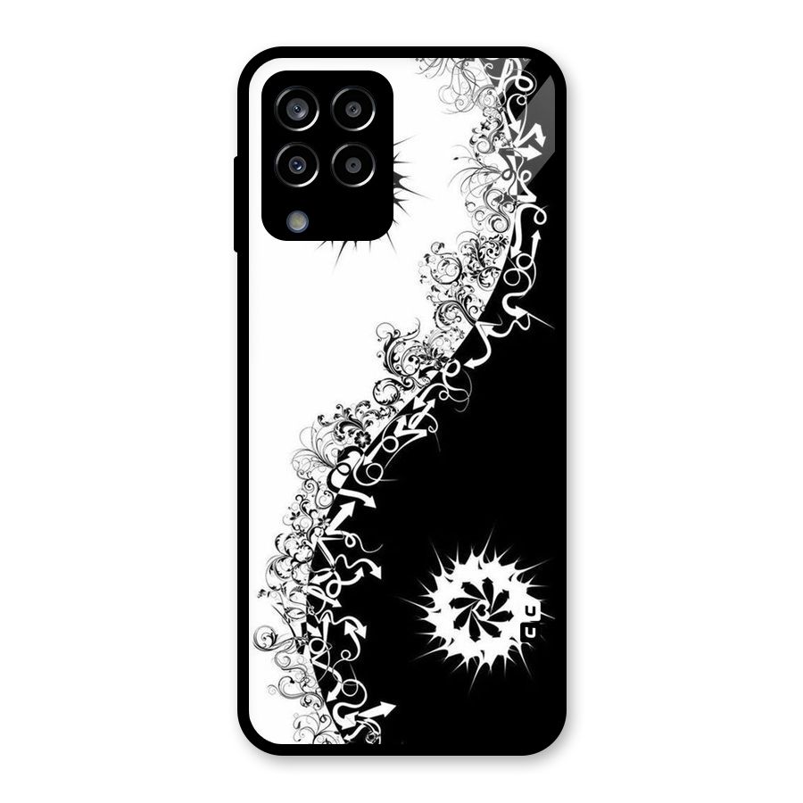 Half Peace Design Glass Back Case for Galaxy M33