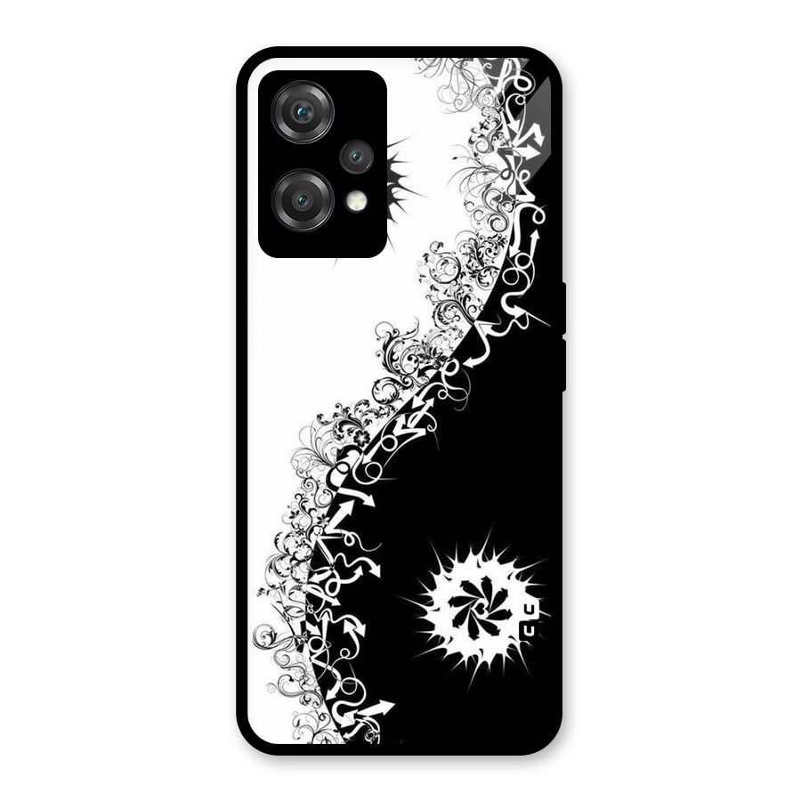 Half Peace Design Glass Back Case for OnePlus Nord CE 2 Lite 5G