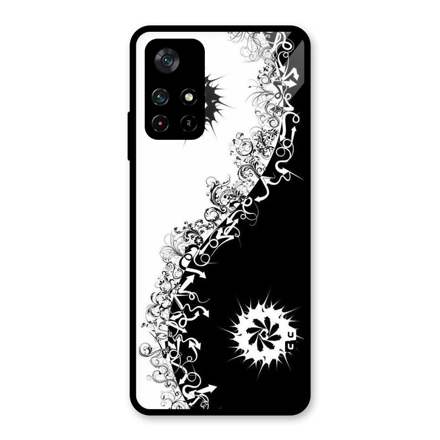 Half Peace Design Glass Back Case for Poco M4 Pro 5G