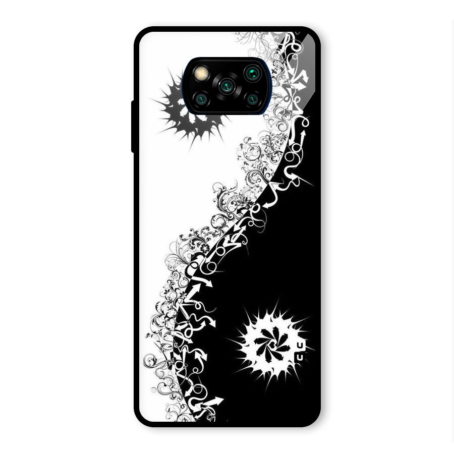 Half Peace Design Glass Back Case for Poco X3 Pro