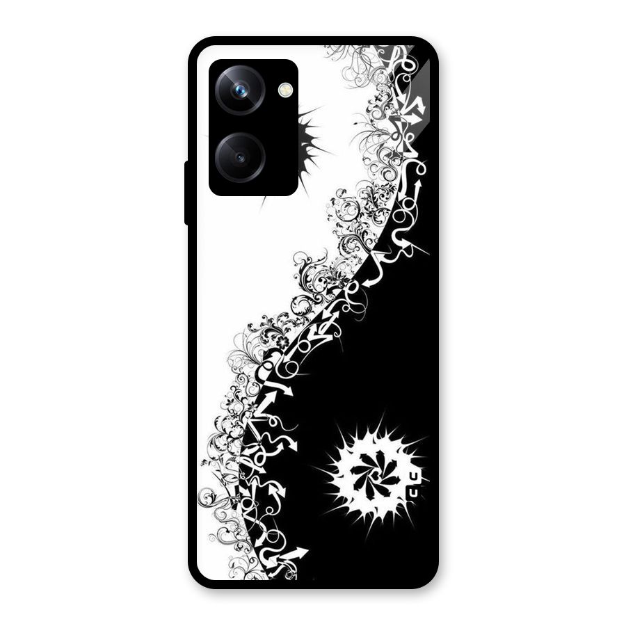 Half Peace Design Glass Back Case for Realme 10 Pro