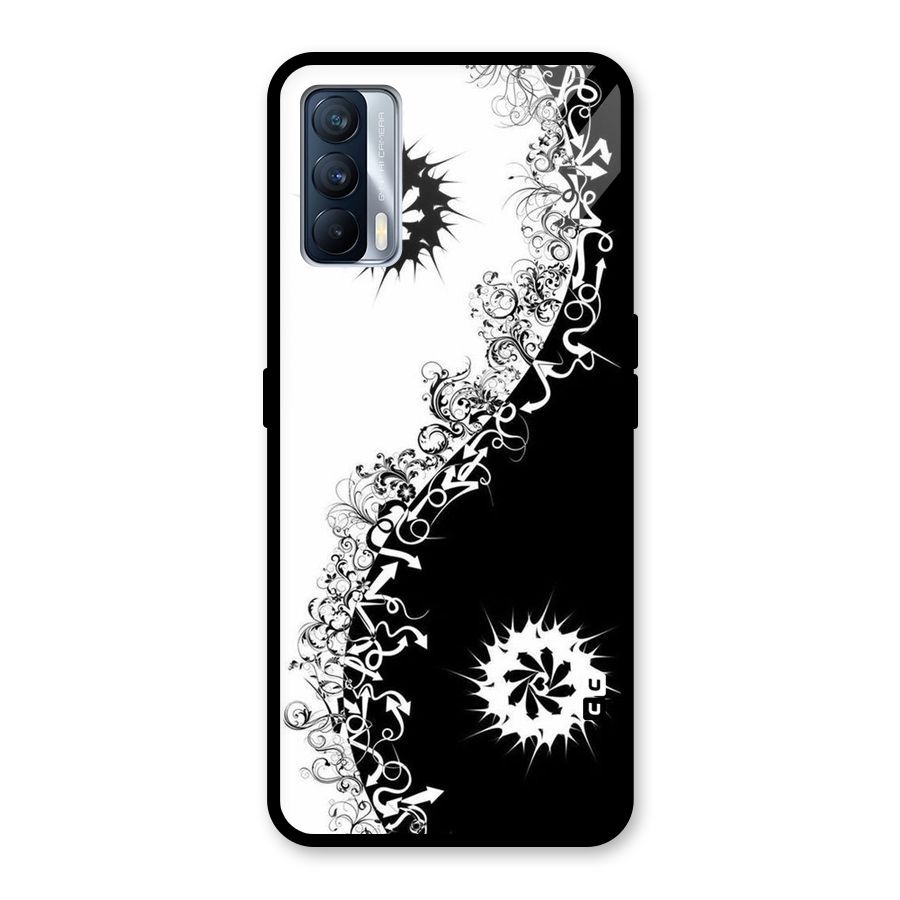 Half Peace Design Glass Back Case for Realme X7