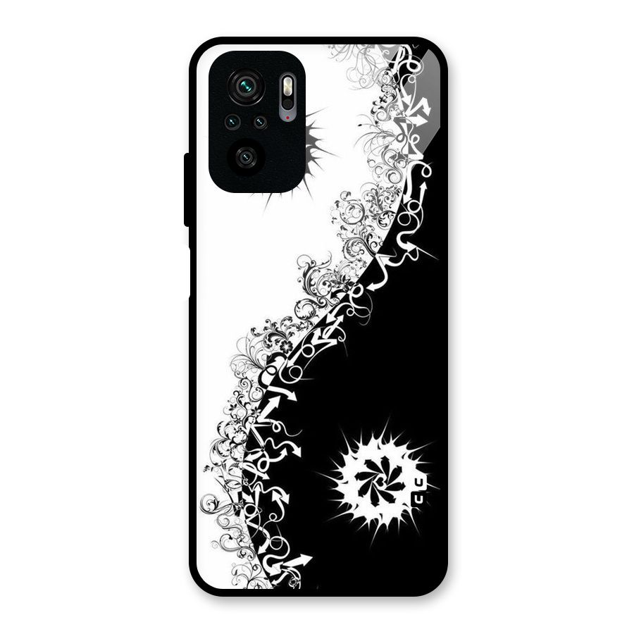 Half Peace Design Glass Back Case for Redmi Note 10S