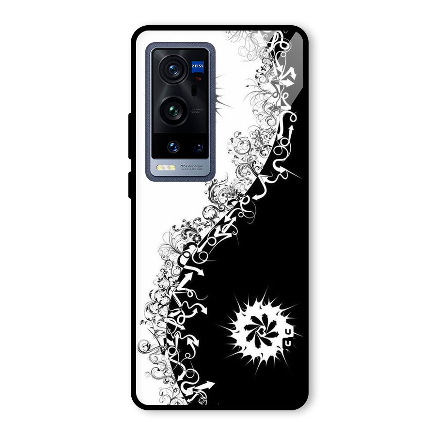 Half Peace Design Glass Back Case for Vivo X60 Pro Plus