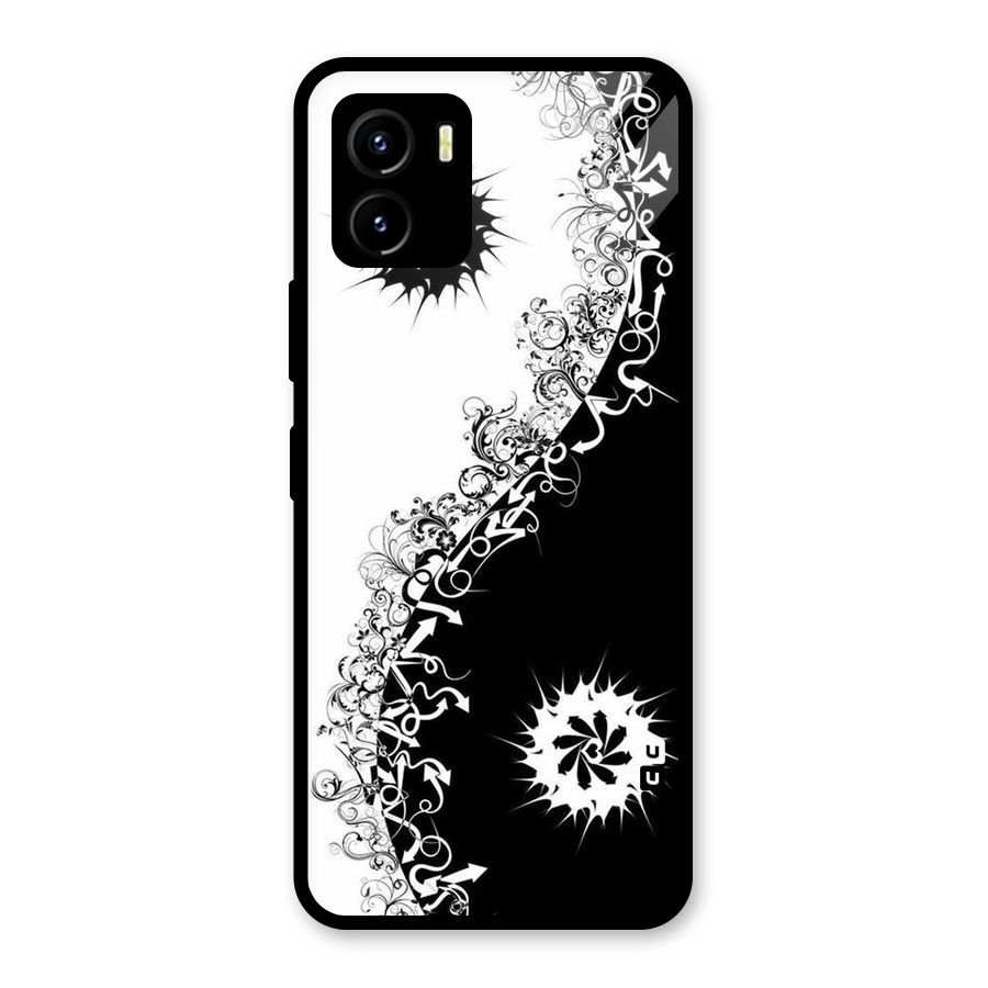 Half Peace Design Glass Back Case for Vivo Y15s