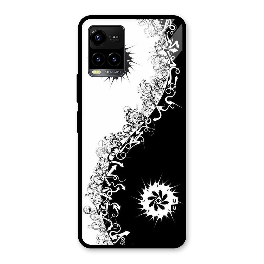 Half Peace Design Glass Back Case for Vivo Y21T