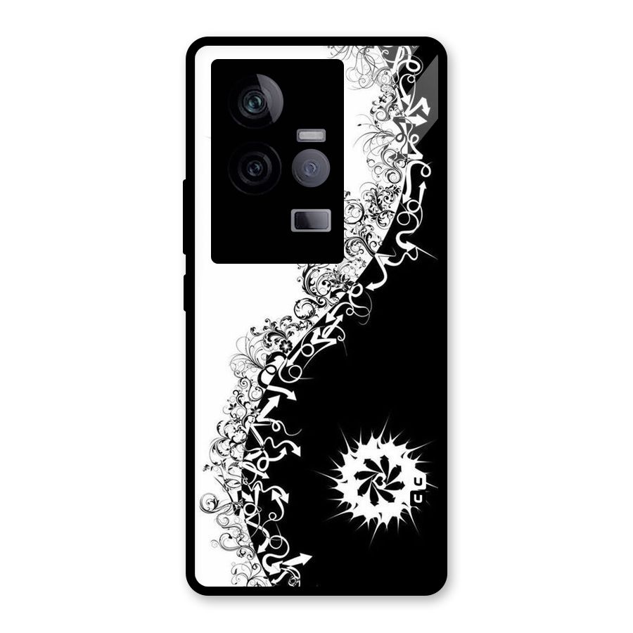 Half Peace Design Glass Back Case for Vivo iQOO 11 5G