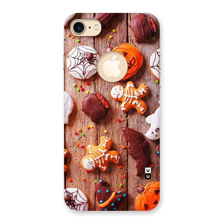 Halloween Chocolates Back Case for iPhone 8 Logo Cut