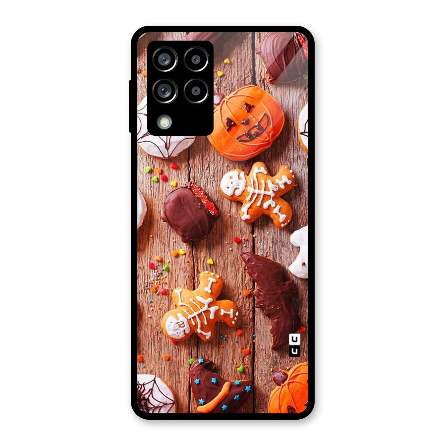 Halloween Chocolates Glass Back Case for Galaxy M53 5G