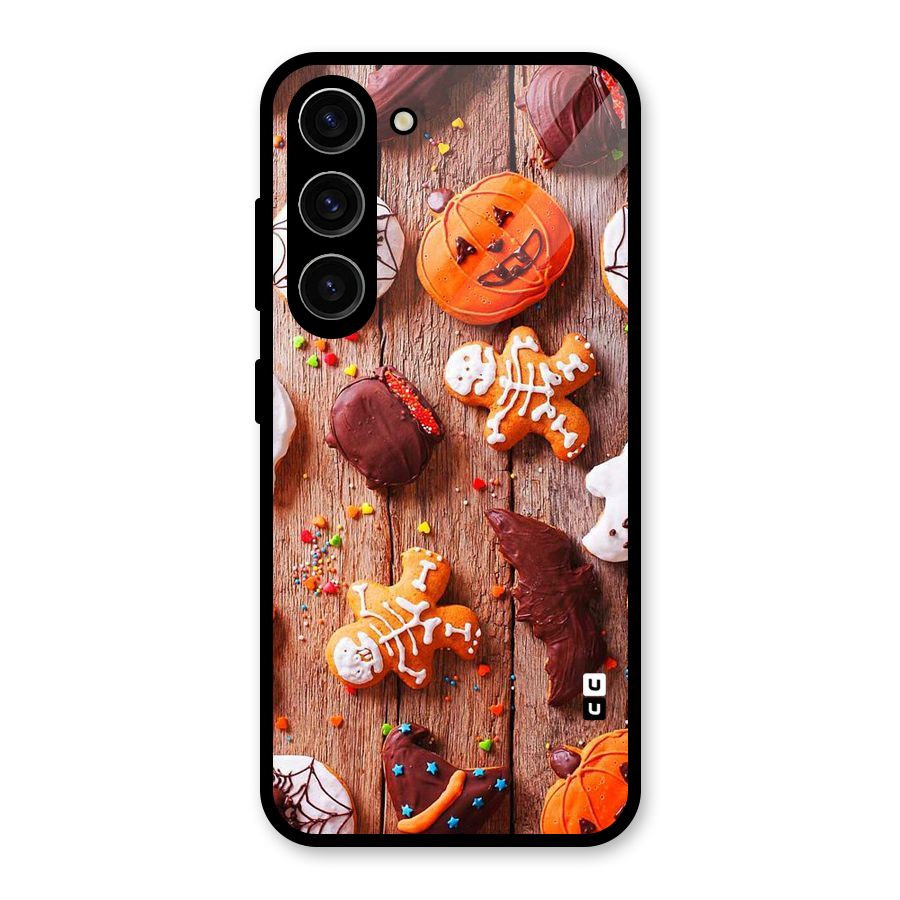 Halloween Chocolates Glass Back Case for Galaxy S23