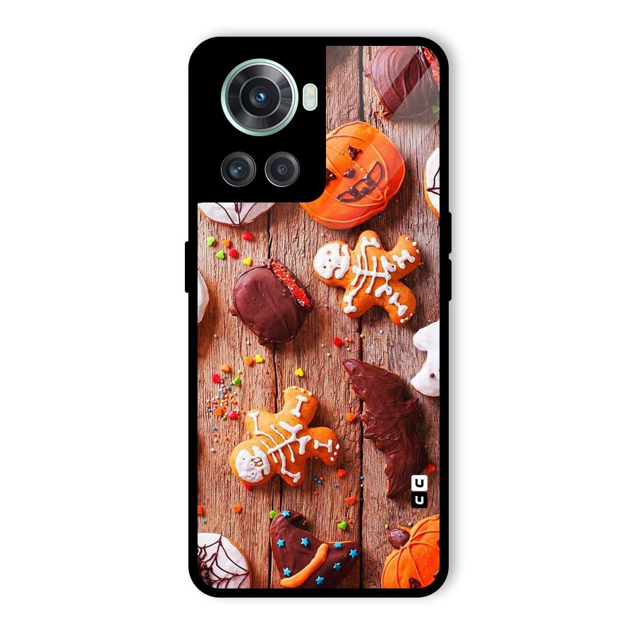 Halloween Chocolates Glass Back Case for OnePlus 10R