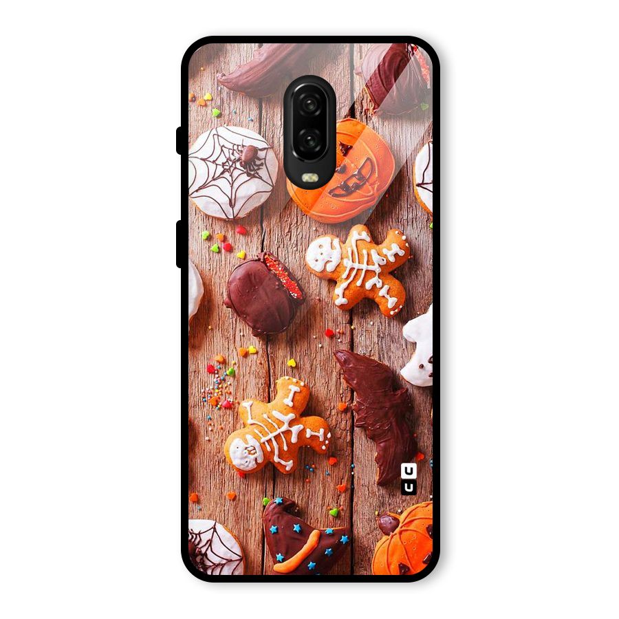 Halloween Chocolates Glass Back Case for OnePlus 6T