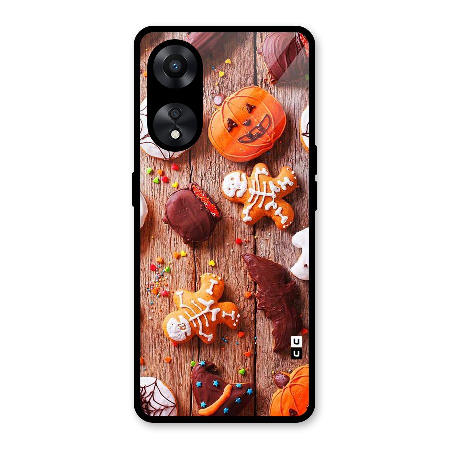 Halloween Chocolates Glass Back Case for Oppo A78