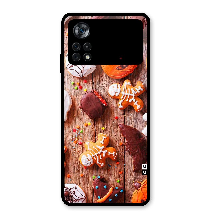Halloween Chocolates Glass Back Case for Poco X4 Pro 5G