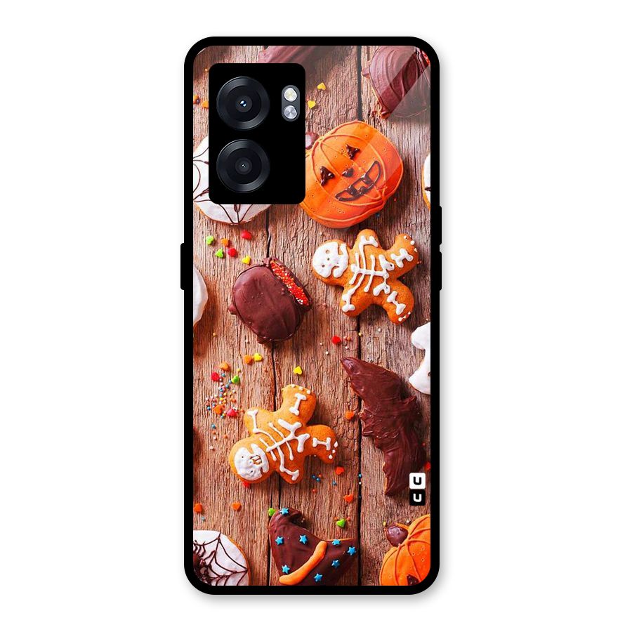 Halloween Chocolates Glass Back Case for Realme Narzo 50 5G