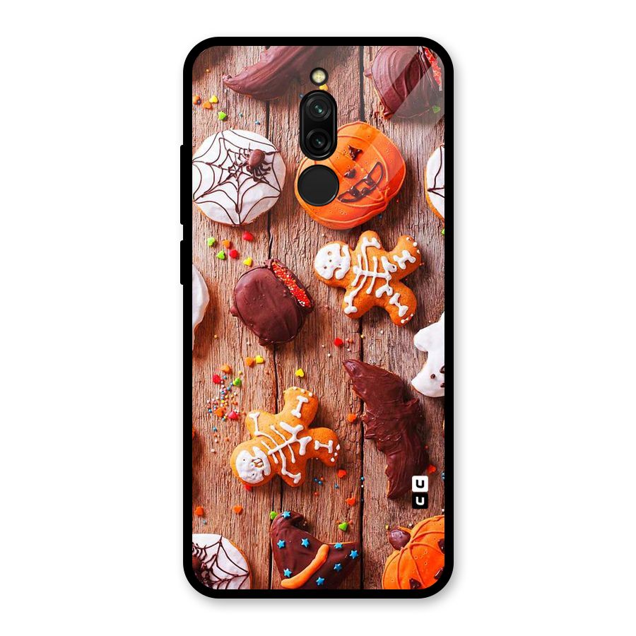 Halloween Chocolates Glass Back Case for Redmi 8