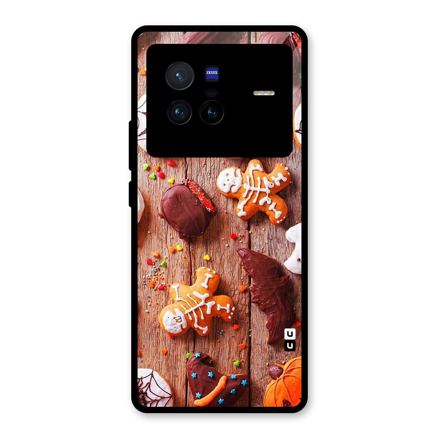 Halloween Chocolates Glass Back Case for Vivo X80